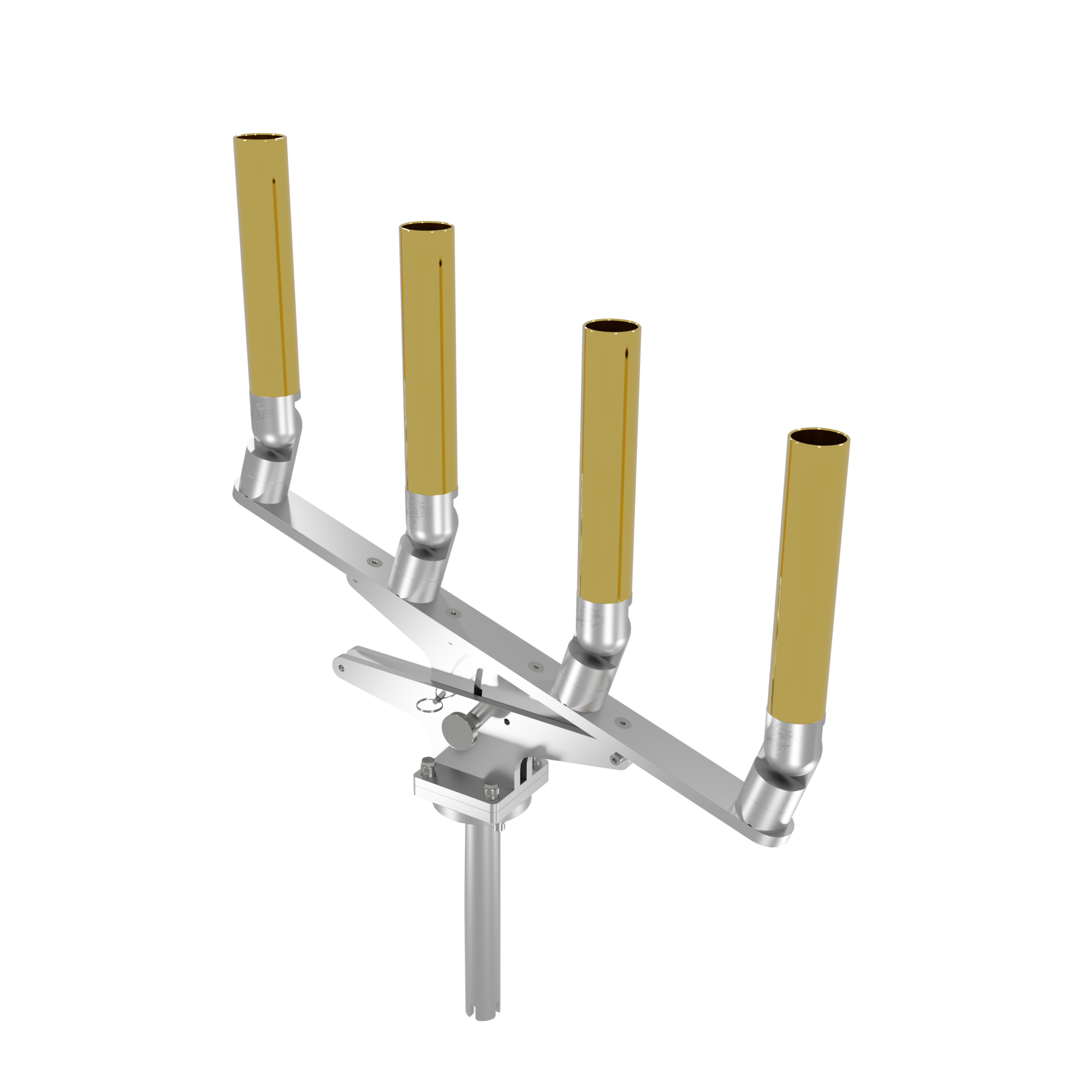 QUAD ARTICULATING TREE ROD HOLDER WITH GIMBAL