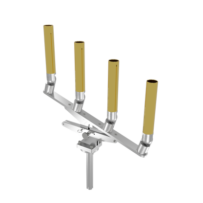 QUAD ARTICULATING TREE ROD HOLDER WITH GIMBAL