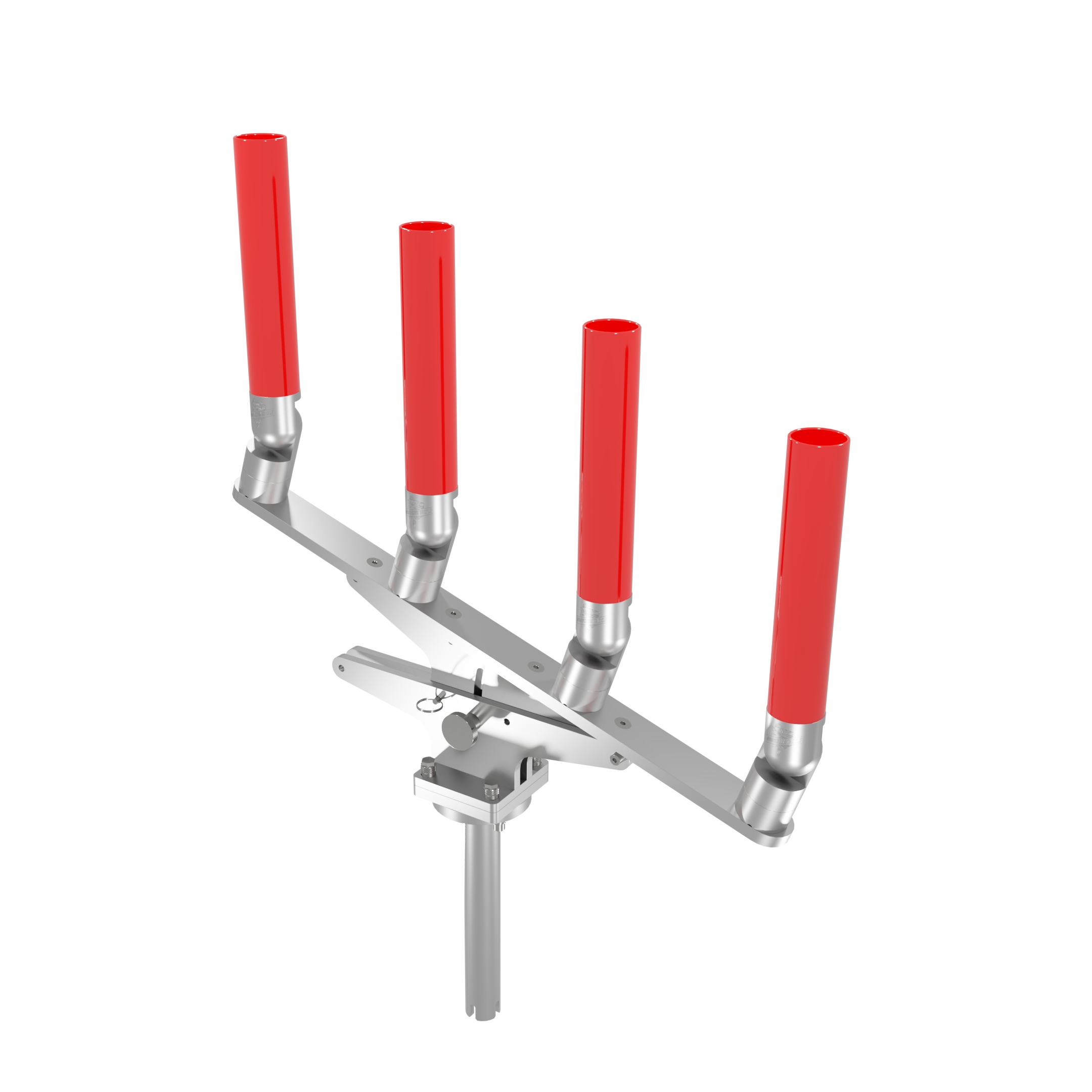 QUAD ARTICULATING TREE ROD HOLDER WITH GIMBAL