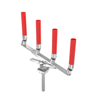 QUAD ARTICULATING TREE ROD HOLDER WITH GIMBAL