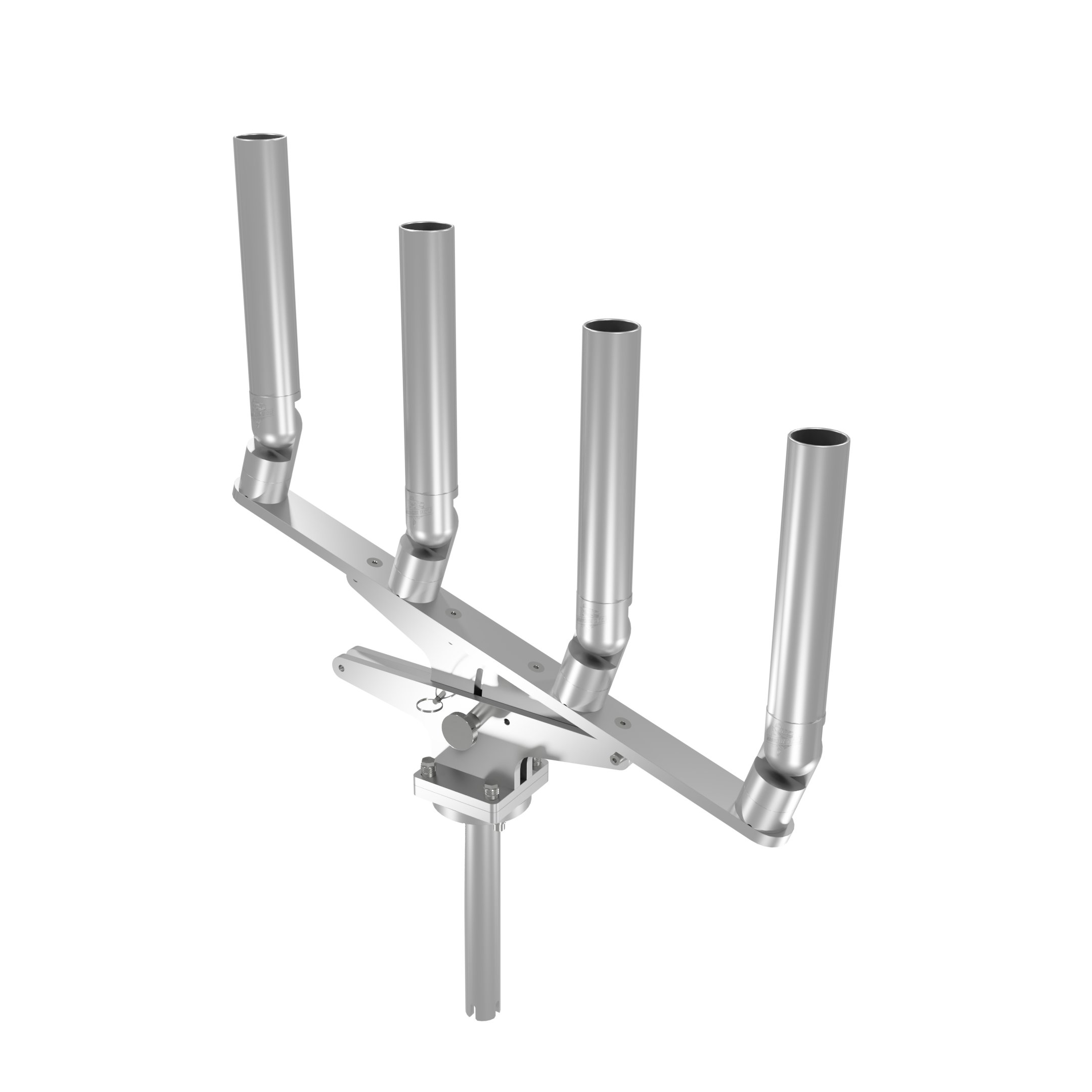 QUAD ARTICULATING TREE ROD HOLDER WITH GIMBAL