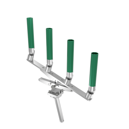 QUAD ARTICULATING TREE ROD HOLDER WITH GIMBAL