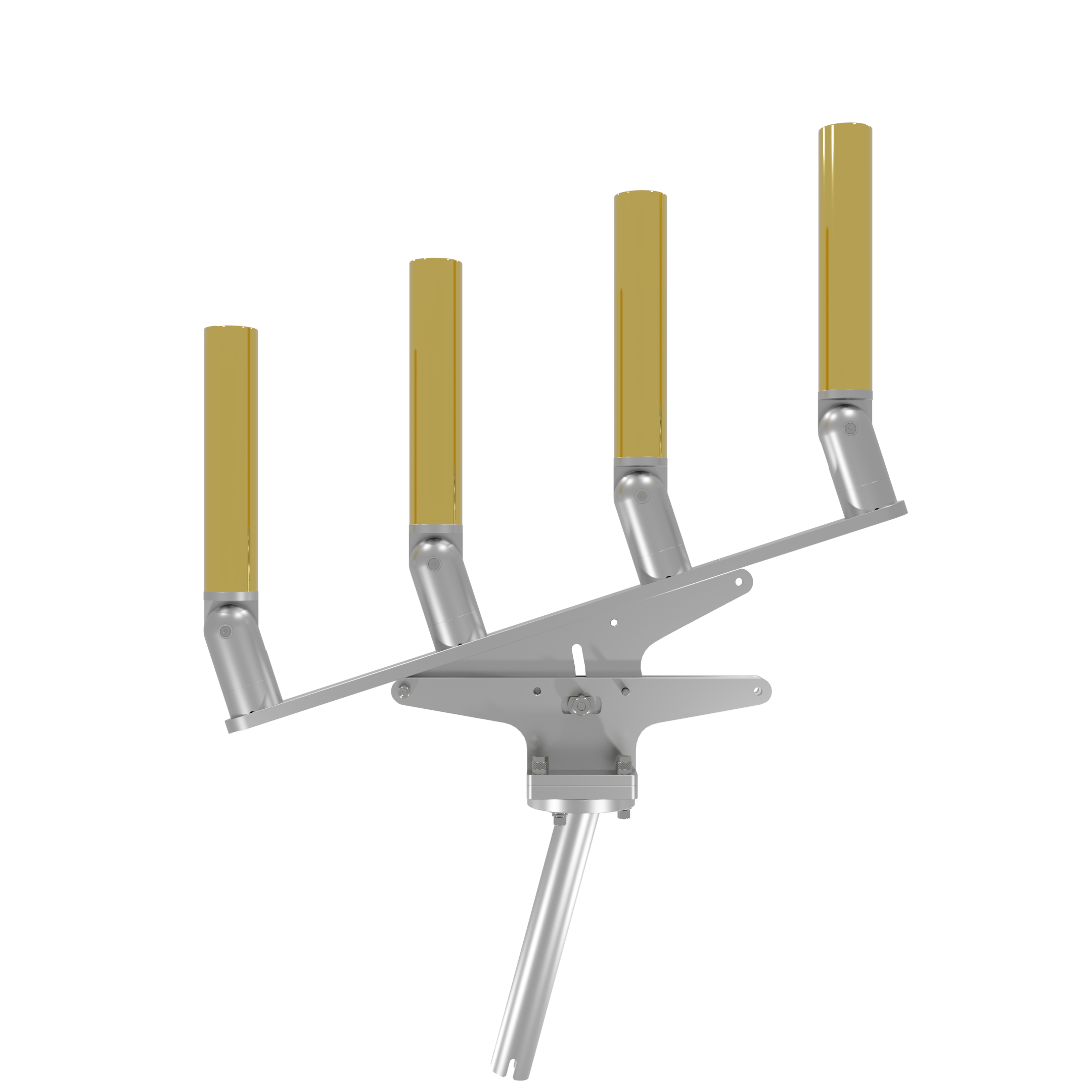 QUAD ARTICULATING TREE ROD HOLDER WITH GIMBAL