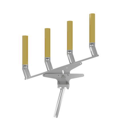 QUAD ARTICULATING TREE ROD HOLDER WITH GIMBAL