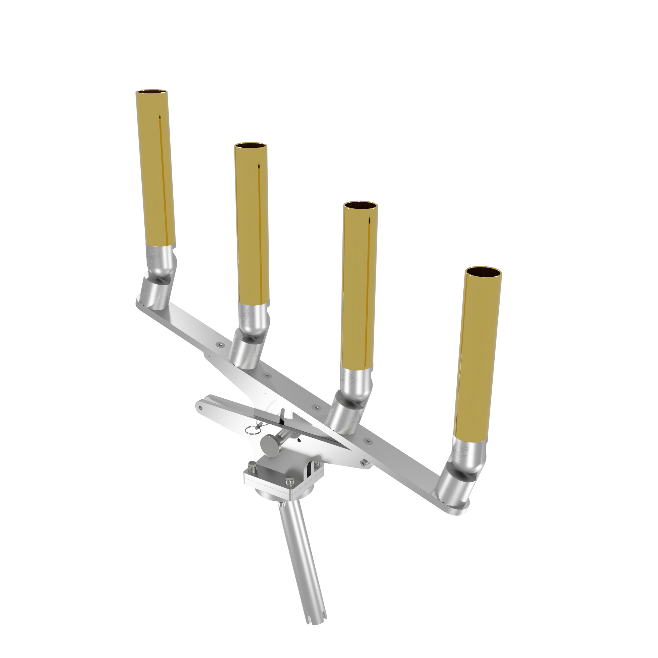 QUAD ARTICULATING TREE ROD HOLDER WITH GIMBAL