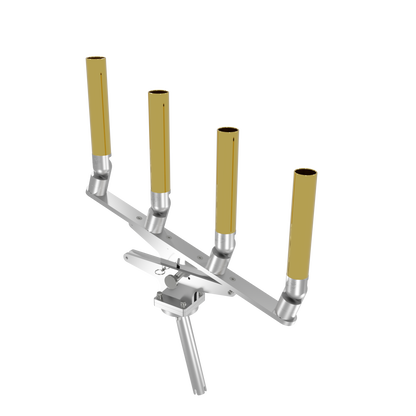 QUAD ARTICULATING TREE ROD HOLDER WITH GIMBAL