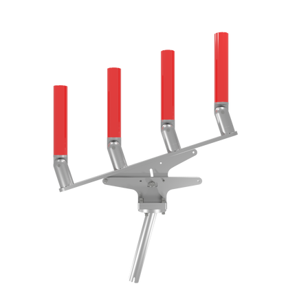 QUAD ARTICULATING TREE ROD HOLDER WITH GIMBAL