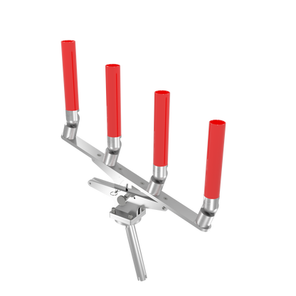 QUAD ARTICULATING TREE ROD HOLDER WITH GIMBAL