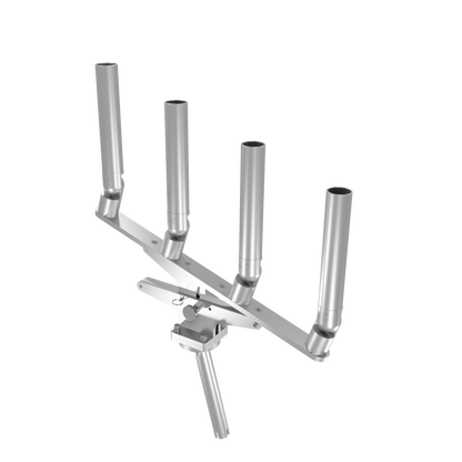 QUAD ARTICULATING TREE ROD HOLDER WITH GIMBAL