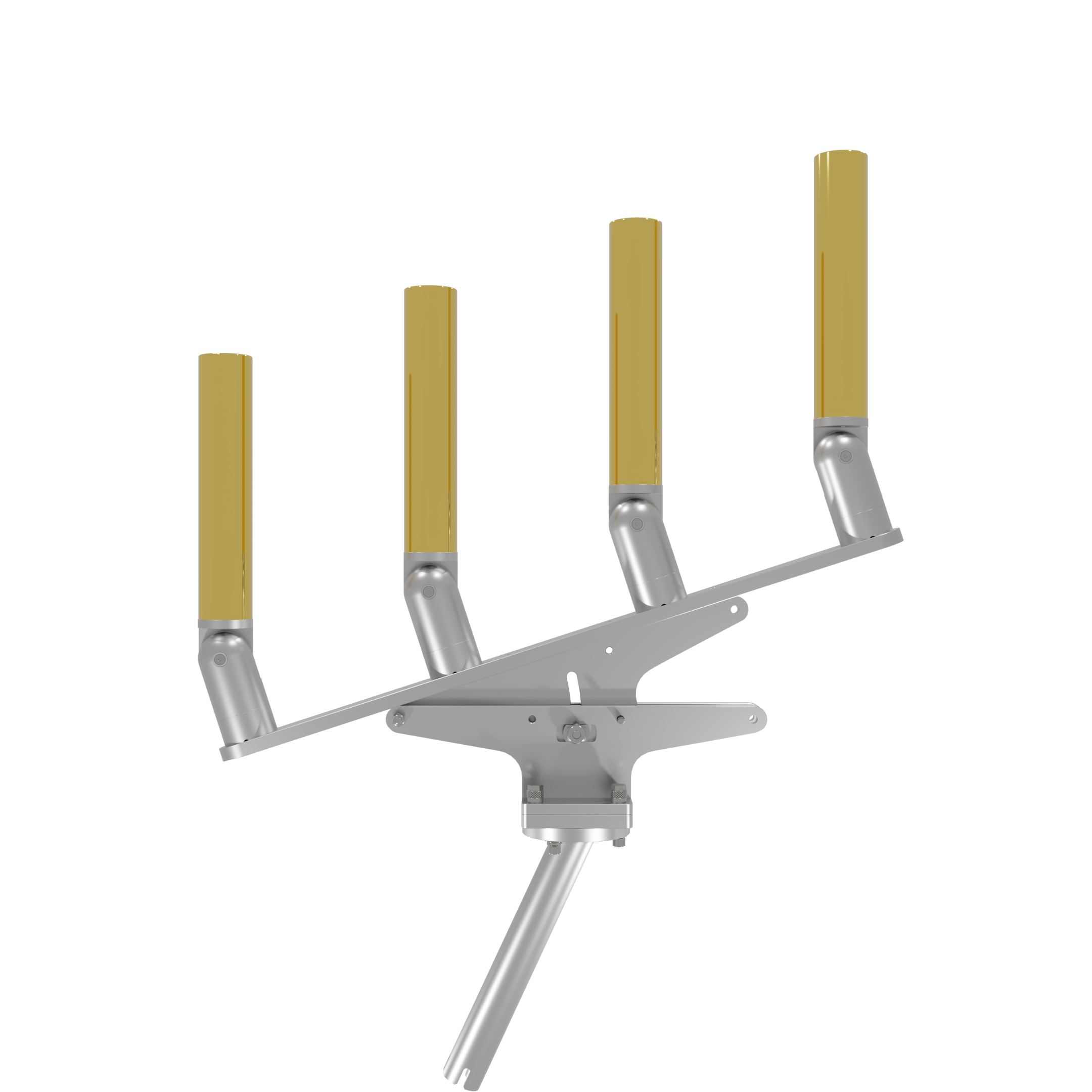 QUAD ARTICULATING TREE ROD HOLDER WITH GIMBAL