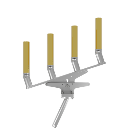 QUAD ARTICULATING TREE ROD HOLDER WITH GIMBAL