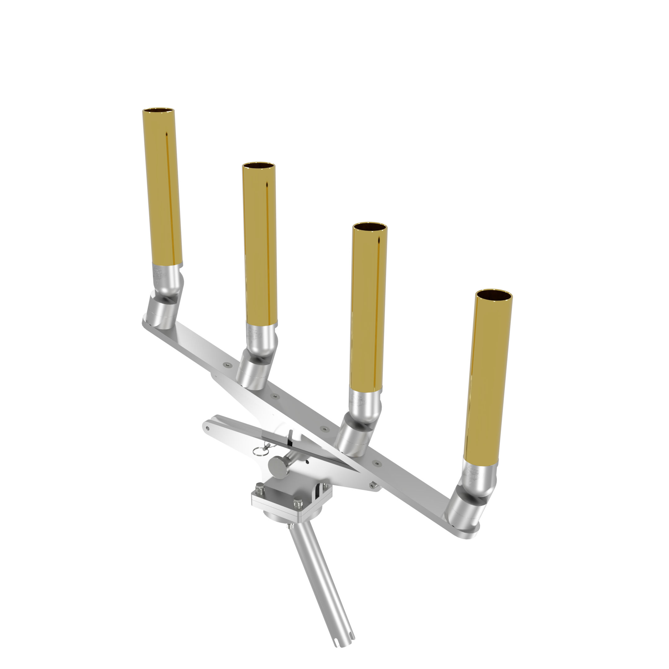 QUAD ARTICULATING TREE ROD HOLDER WITH GIMBAL