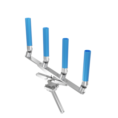 QUAD ARTICULATING TREE ROD HOLDER WITH GIMBAL