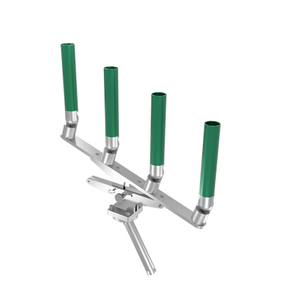 QUAD ARTICULATING TREE ROD HOLDER WITH GIMBAL