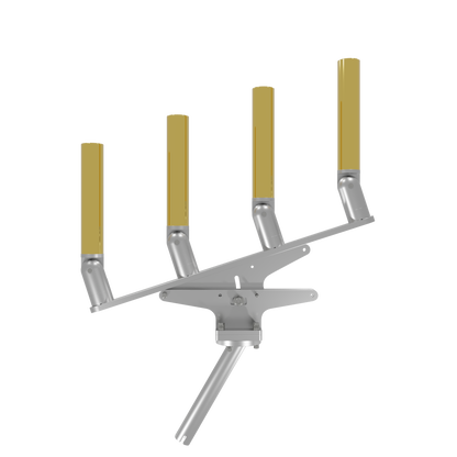 QUAD ARTICULATING TREE ROD HOLDER WITH GIMBAL