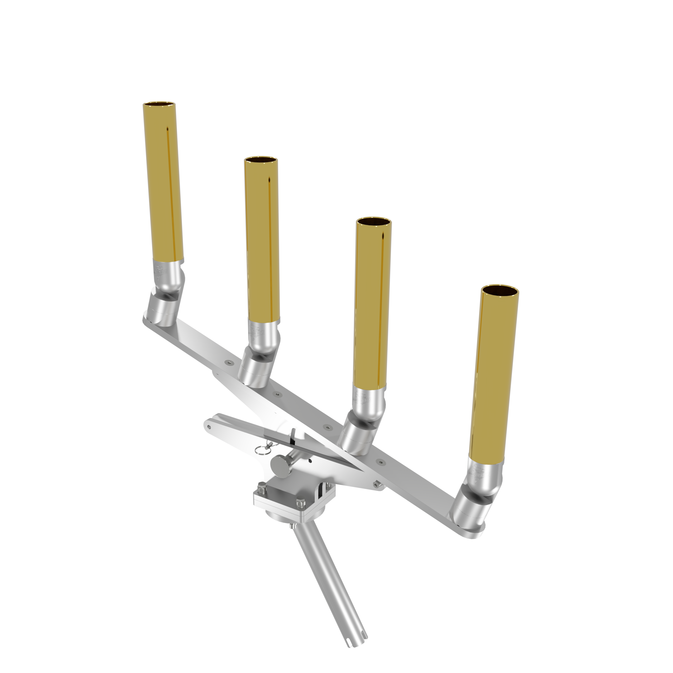 QUAD ARTICULATING TREE ROD HOLDER WITH GIMBAL
