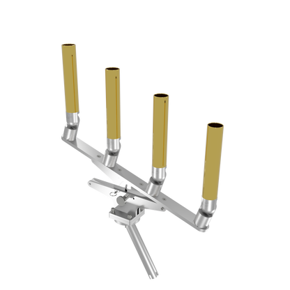 QUAD ARTICULATING TREE ROD HOLDER WITH GIMBAL