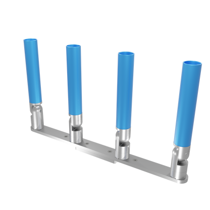 QUAD HORIZONTAL TREE ROD HOLDER WITH LOW PROFILE MOUNT