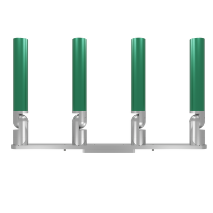 QUAD HORIZONTAL TREE ROD HOLDER WITH LOW PROFILE MOUNT