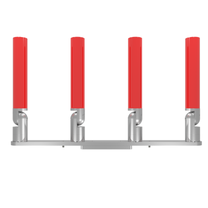 QUAD HORIZONTAL TREE ROD HOLDER WITH LOW PROFILE MOUNT