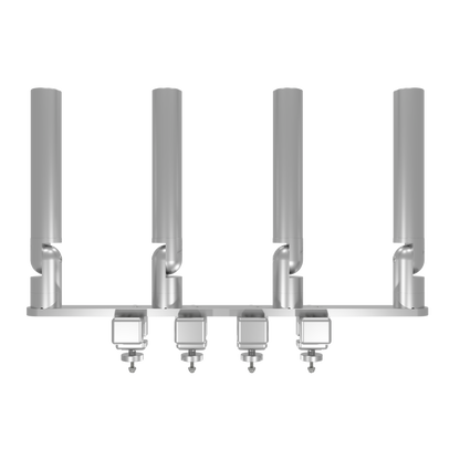 Quad Tube Rod Holder Tree with Pontoon Mount (Horizontal)