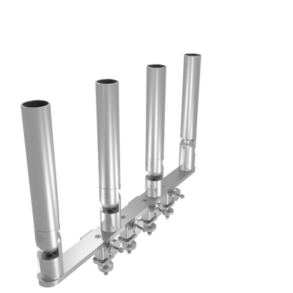 Quad Tube Rod Holder Tree with Pontoon Mount (Horizontal)