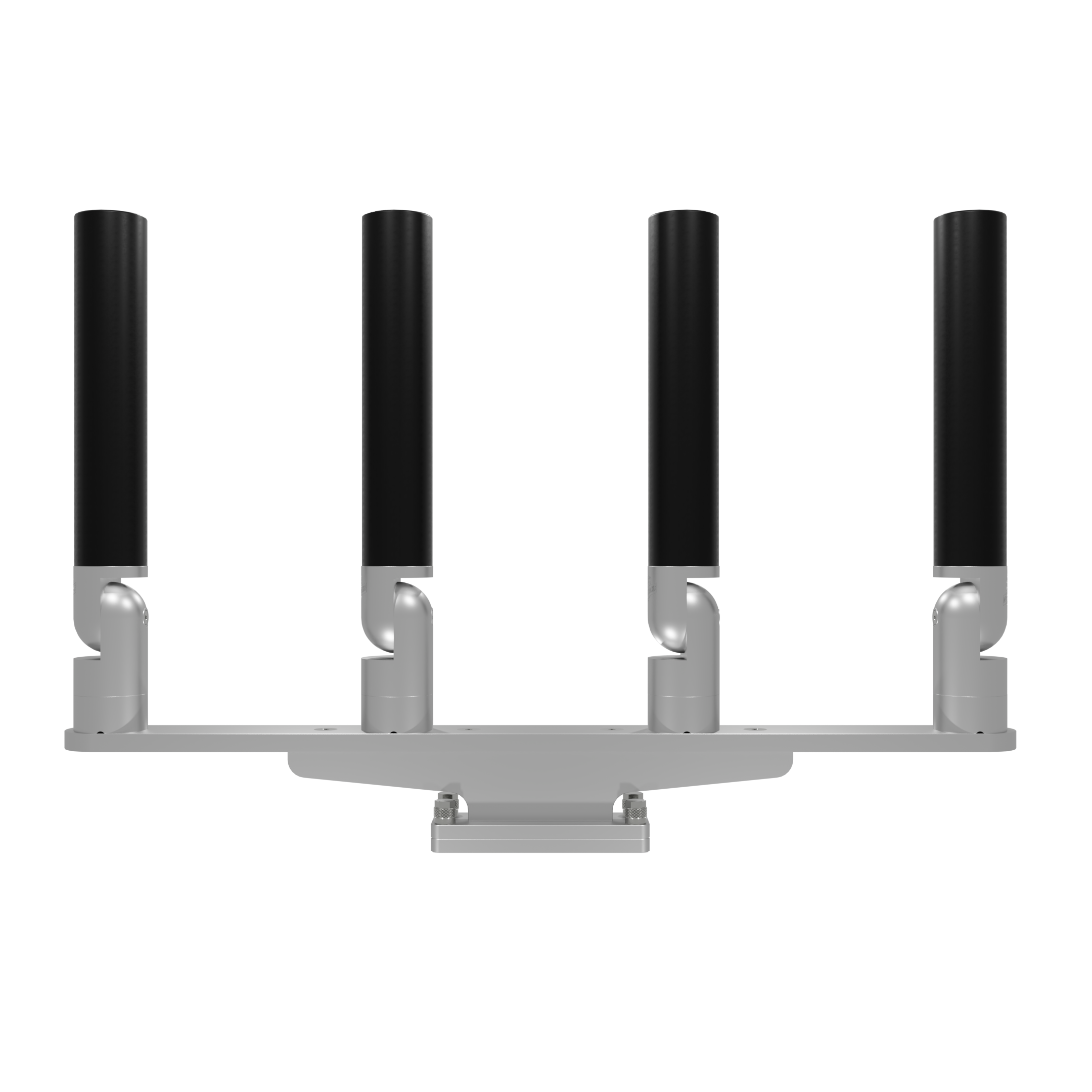 QUAD HORIZONTAL TREE ROD HOLDER WITH SKINNY GUNWALE MOUNT