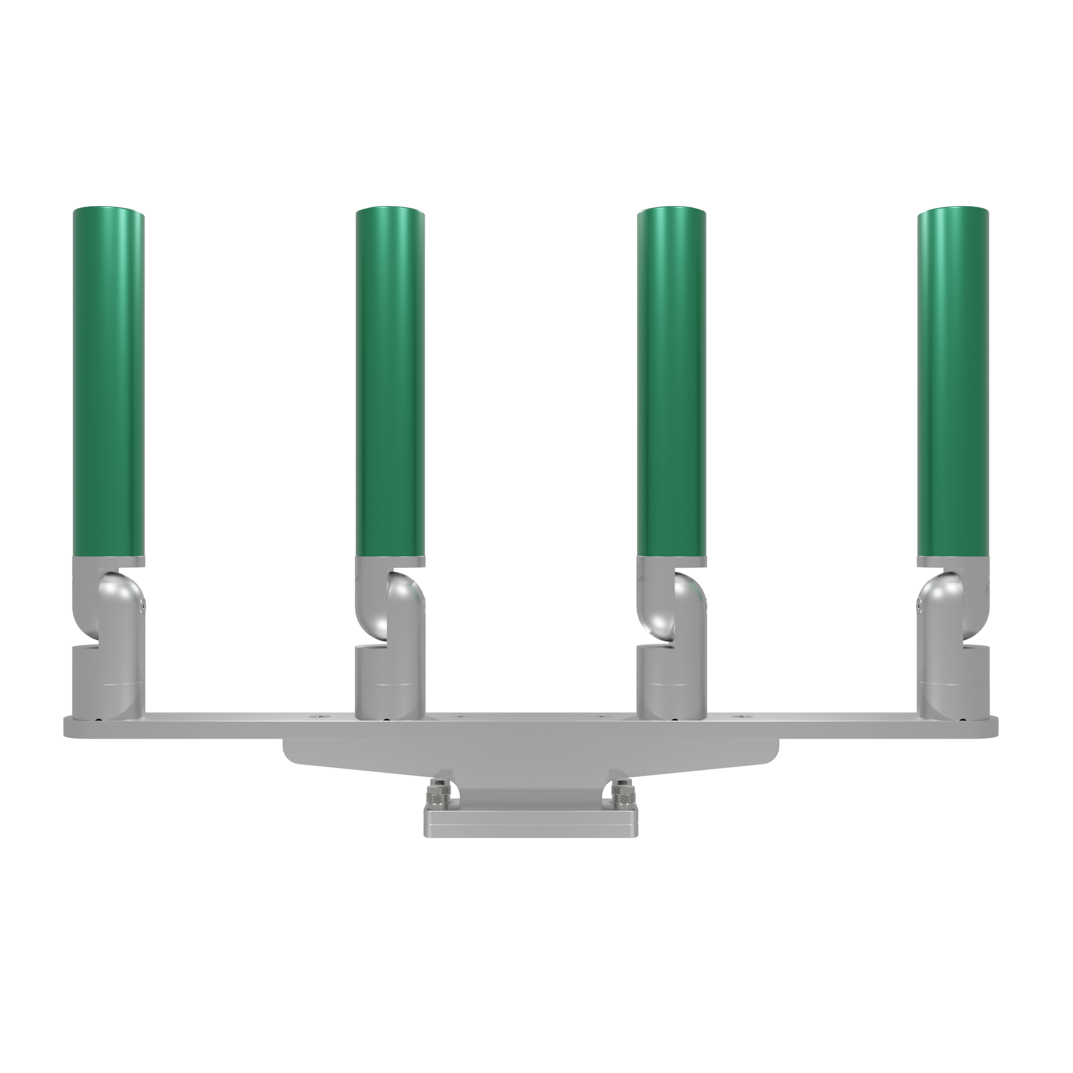 QUAD HORIZONTAL TREE ROD HOLDER WITH SKINNY GUNWALE MOUNT