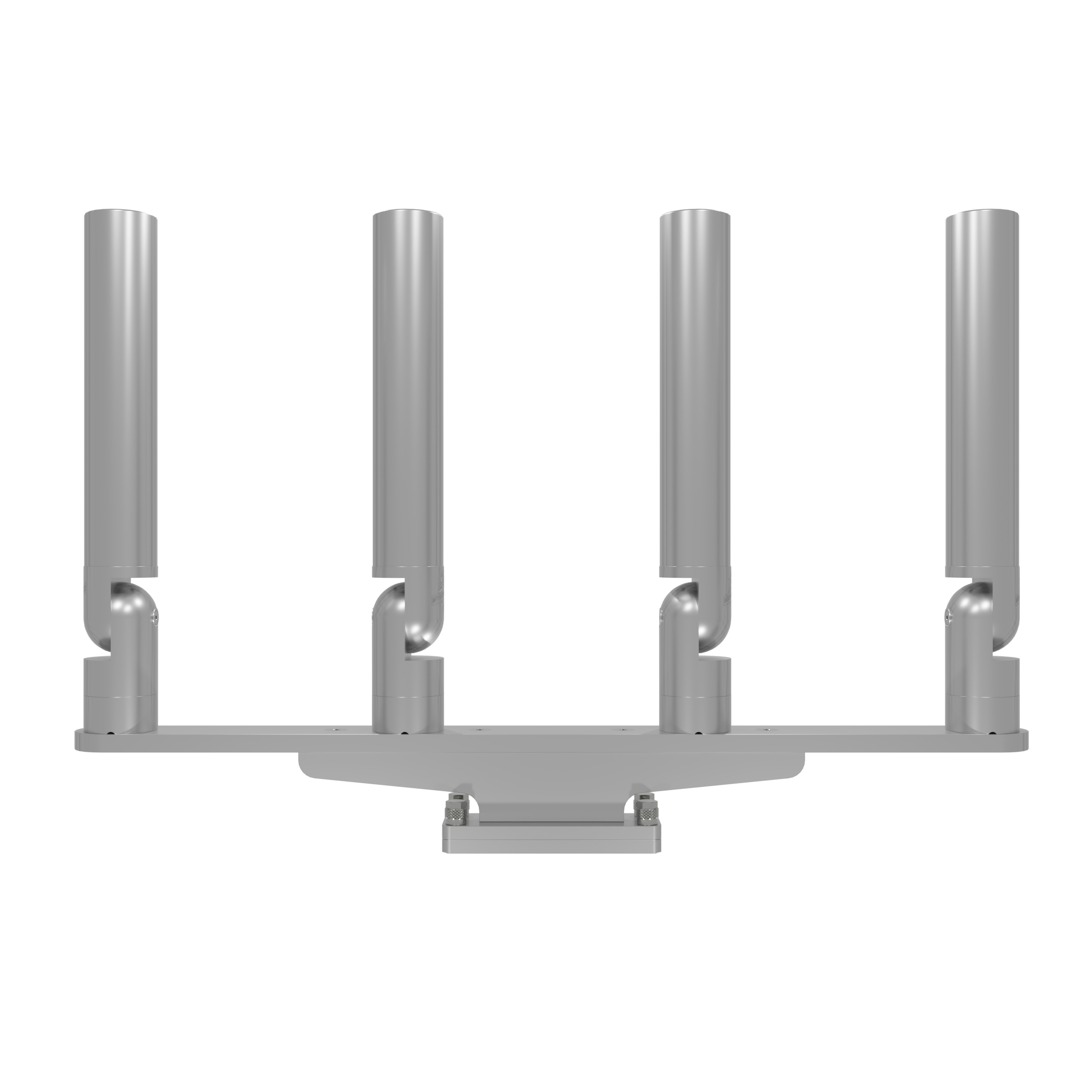 QUAD HORIZONTAL TREE ROD HOLDER WITH SKINNY GUNWALE MOUNT