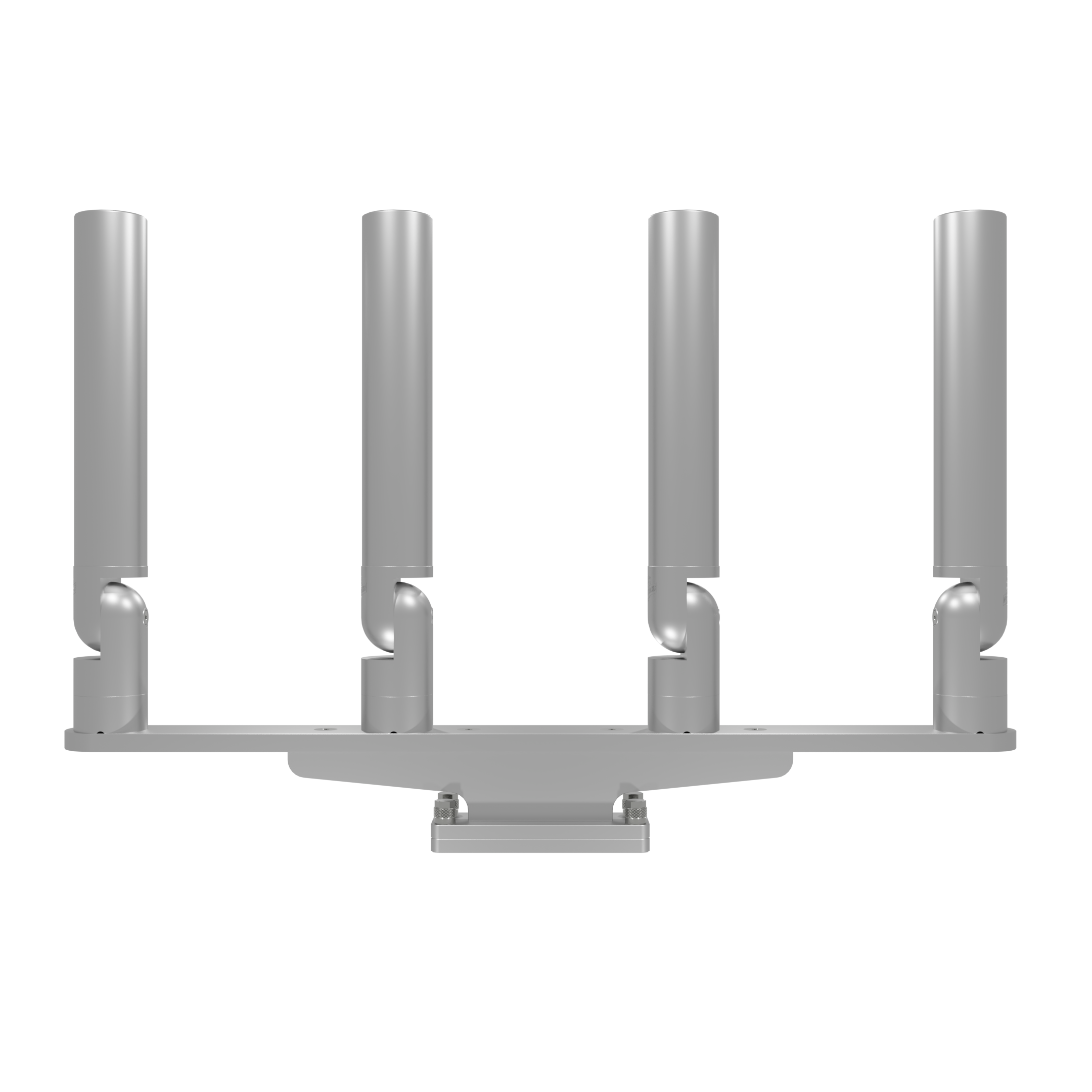 QUAD HORIZONTAL TREE ROD HOLDER WITH SKINNY GUNWALE MOUNT