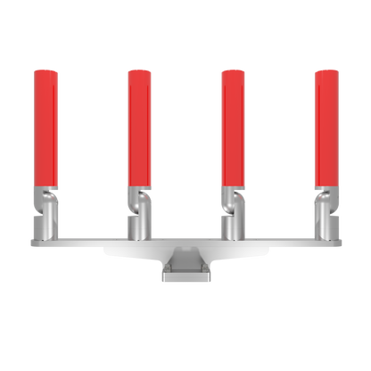 QUAD HORIZONTAL TREE ROD HOLDER WITH MOUNT
