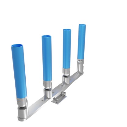QUAD HORIZONTAL TREE ROD HOLDER WITH MOUNT