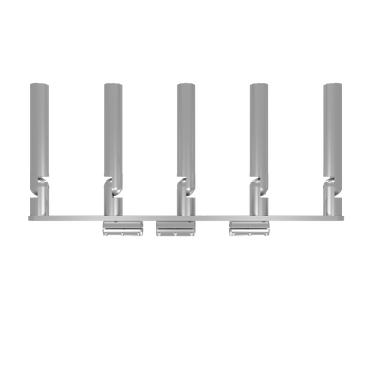 QUINT HORIZONTAL TREE ROD HOLDER WITH CLAMSHELL