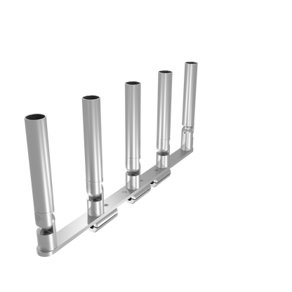QUINT HORIZONTAL TREE ROD HOLDER WITH CLAMSHELL