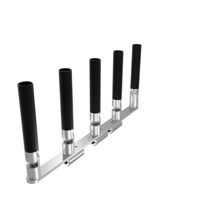 QUINT HORIZONTAL TREE ROD HOLDER WITH CLAMSHELL