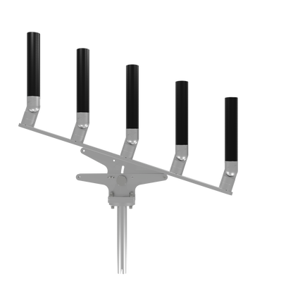QUINT ARTICULATING TREE ROD HOLDER WITH GIMBAL