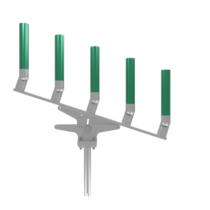 QUINT ARTICULATING TREE ROD HOLDER WITH GIMBAL