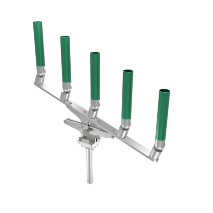 QUINT ARTICULATING TREE ROD HOLDER WITH GIMBAL
