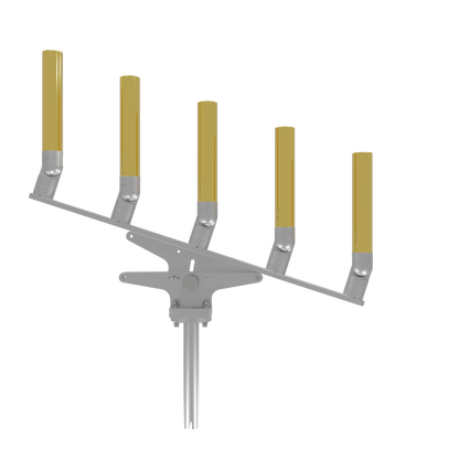 QUINT ARTICULATING TREE ROD HOLDER WITH GIMBAL