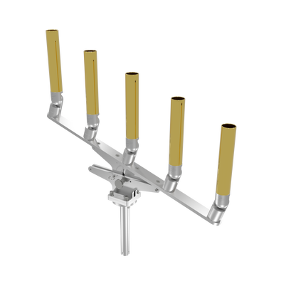 QUINT ARTICULATING TREE ROD HOLDER WITH GIMBAL