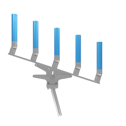 QUINT ARTICULATING TREE ROD HOLDER WITH GIMBAL