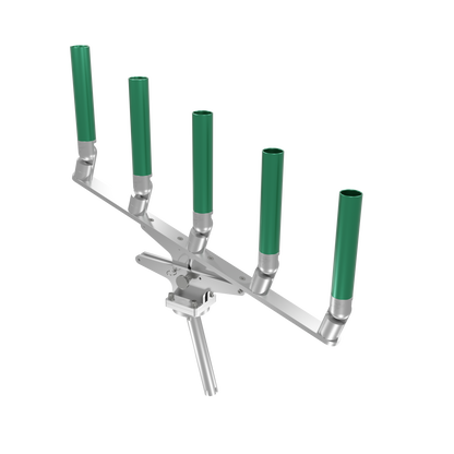 QUINT ARTICULATING TREE ROD HOLDER WITH GIMBAL