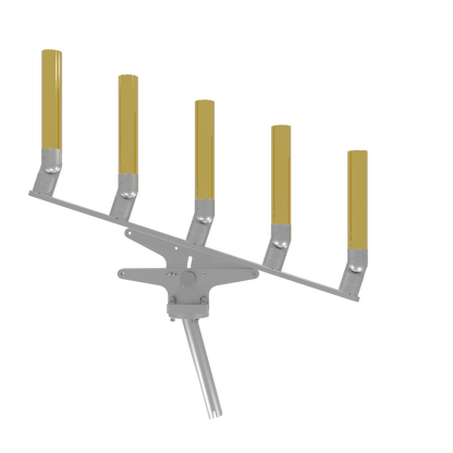 QUINT ARTICULATING TREE ROD HOLDER WITH GIMBAL