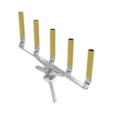 QUINT ARTICULATING TREE ROD HOLDER WITH GIMBAL