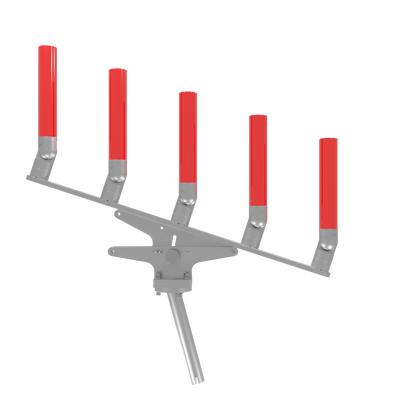 QUINT ARTICULATING TREE ROD HOLDER WITH GIMBAL