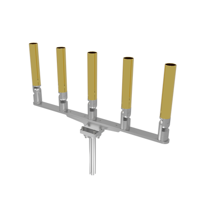 QUINT HORIZONTAL TREE ROD HOLDER WITH GIMBAL