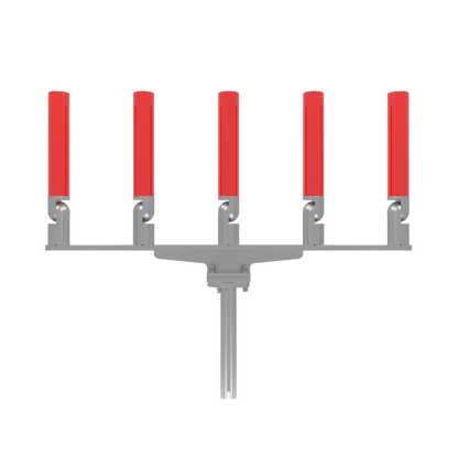 QUINT HORIZONTAL TREE ROD HOLDER WITH GIMBAL