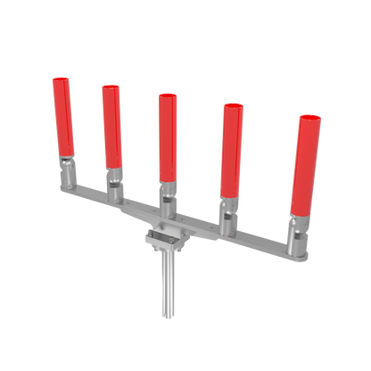 QUINT HORIZONTAL TREE ROD HOLDER WITH GIMBAL