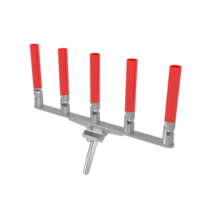 QUINT HORIZONTAL TREE ROD HOLDER WITH GIMBAL