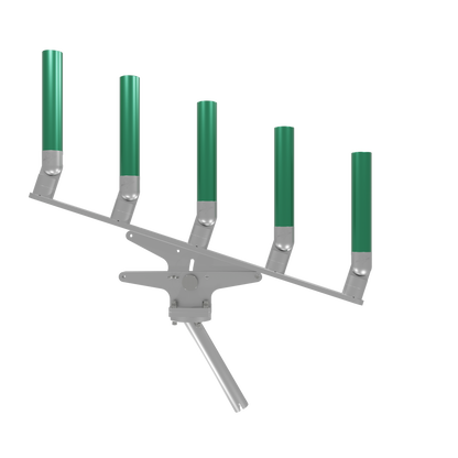 QUINT ARTICULATING TREE ROD HOLDER WITH GIMBAL